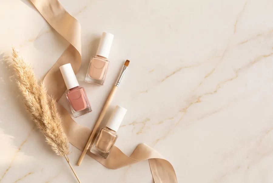 Esmaltes nude sobre mármol