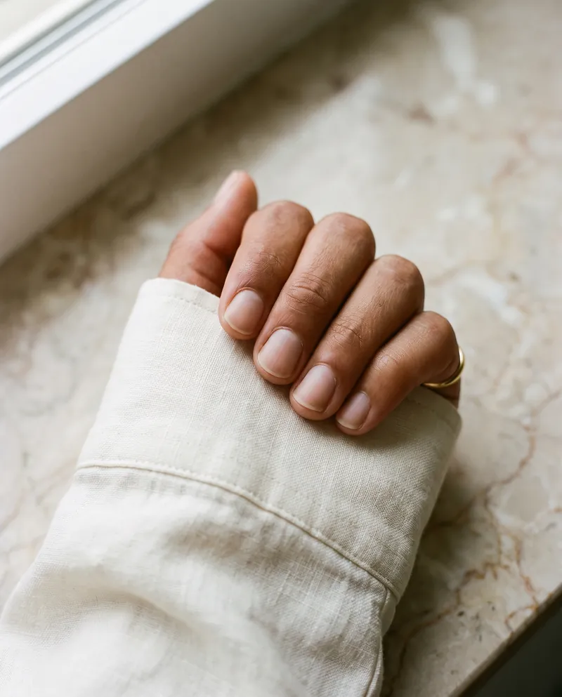 Manicura masculina, detalle de uñas